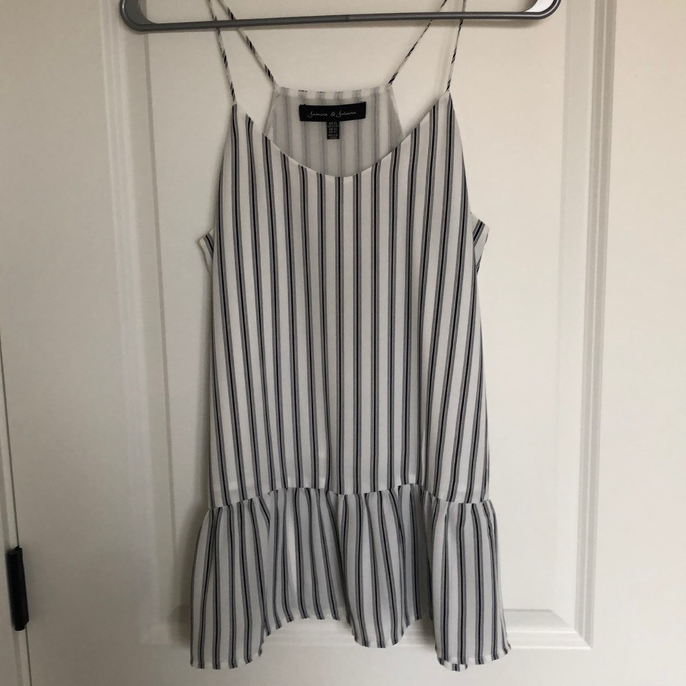 Black and White Striped Tank Top